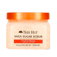 Load image into Gallery viewer, Tree Hut Shea Sugar Scrub Tropical Mango, 18oz, Ultra Hydrating and Exfoliating Scrub for Nourishing Essential Body Care