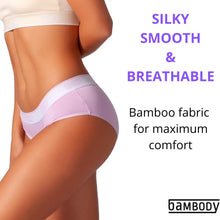 Load image into Gallery viewer, Absorbent Hipster: Sporty Period Panties | Protective Active Wear Underwear (MEDIUM, 3 PACK: PINK - BLUE - GREEN)