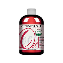 Load image into Gallery viewer, Organic Vitamin E Oil - USDA Certified 100% Natural, 43,000 IU Non-GMO Vegan Cruelty-Free Bulk For Face Skin Hair Body Nails Cuticles Locs - Hydrating Nourishing Moisturizing Packaging May Vary (8 oz)
