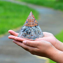 Load image into Gallery viewer, New Inspirational Orgonite Pyramid for Success | Rainbow Moonstone Orgone Pyramid for Anti-stress - Calmness – Growth – Strength – Healing Crystal Gemstone Pyramid