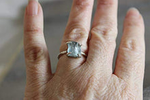 Load image into Gallery viewer, Raw Aquamarine Gemstone Sterling Silver Ring size 7