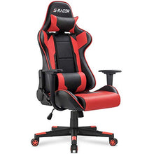 Load image into Gallery viewer, Homall Gaming Office High Back Computer PU Leather Desk PC Racing Executive Ergonomic Adjustable Swivel Task Chair with Headrest and Lumbar Support, Bk/Red