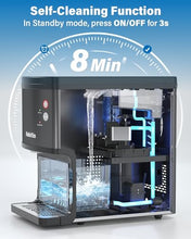 Load image into Gallery viewer, Habitio Nugget Ice Maker, Self-Dispensing Countertop Ice Maker, Pebble Ice Machine with 3L Detachable Water Tank, 33lbs Chewable Ice Cubes /24H, Electric Pellet Ice Maker with Self-Cleaning Function