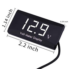 Load image into Gallery viewer, DC 12V Car Digital Voltmeter Gauge - AIMILAR LED Display Voltage Volt Meter for Car Motorcycle (White)
