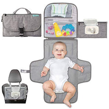 Load image into Gallery viewer, Portable Diaper Changing Pad, Portable Changing pad for Newborn Girl & boy - Baby Changing Pad with Smart Wipes Pocket – Waterproof Travel Changing Station kit - Baby Gift by Kopi Baby