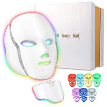Load image into Gallery viewer, Photon Skin Rejuvenation Face & Neck Mask | LED Photon Red Blue Green Therapy 7 Color Light Treatment Anti Aging Spot Removal Wrinkles Whitening Facial Skin Care Mask