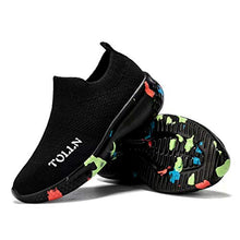 Load image into Gallery viewer, TOLLN Toddler Sneakers Boys & Girls Walking Running Daily Shoes Mulblack (12 Little Kid)&EU30