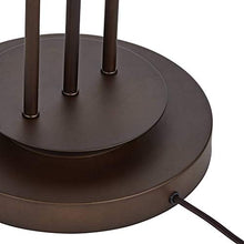 Load image into Gallery viewer, Marlowe Modern Floor Lamp Industrial Bronze Woven Iron and Burlap Double Drum Shade for Living Room Reading Bedroom - Franklin Iron Works