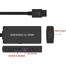 Load image into Gallery viewer, HDMI Converter for SNES & SFC/NGC Console,SNES to HDMI Converter,Support HDMI 4:3/16:9 Switch can be Adjusted Support N64 /NGC/SNES