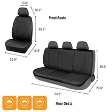 Load image into Gallery viewer, FREMONT AUTO Car Seat Covers Universal Full Set Seat Covers 8 Pieces - Airbag Compatible, Fit for 95% Cars, Trucks, SUVs (PVC Leather) (Black)