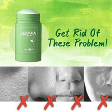 Load image into Gallery viewer, Green Tea Mask Moisturizes Oil Control Green Tea Purifying Clay Stick Mask Deep Cleansing Smearing Clay Mask Moisturizing Nourishing Skin Deep Clean Pore for All Skin Types Men Women