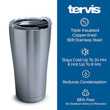 Load image into Gallery viewer, Tervis Diamond Plate Stainless Steel Tumbler with Clear and Black Hammer Lid 20oz, Silver