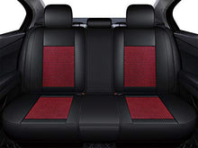 Load image into Gallery viewer, OASIS AUTO OS-006 Leather Car Seat Covers, Faux Leatherette Automotive Vehicle Cushion Cover for 5 Passenger Cars & SUV Universal Fit Set for Auto Interior Accessories Full Set (Burgundy)