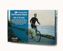 Load image into Gallery viewer, MBB Longboard Bicycle Surfboard Racks, by Moved By Bikes, Compatible with Shortboards, Longboards, and SUP Paddleboards, Quick Release Bars