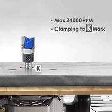 Load image into Gallery viewer, KOWOOD Plus Pattern Flush Trim Router Bit Set, 1/4 Inch Shank, Top Bearing Flush Trim Bit Kit. Cutting Height in 25/64”, 3/4”, 1”, 1-1/2”. With updated Kowood C3 Carbide. Great for trim shelf edging, veneer or laminates