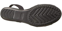 Load image into Gallery viewer, Crocs Women's Leigh II Cross-Strap Ankle Wedges Sandal, Black/Black, 4