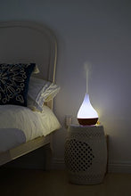 Load image into Gallery viewer, XBrand Bamboo/Glass Aromatherapy Essential Oil Diffuser & Color Changing Mist Humidifier, 10 Inch Tall, Brown & White