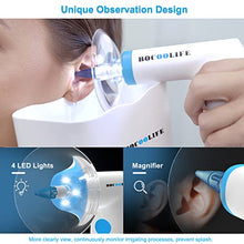 Load image into Gallery viewer, BOCOOLIFE Electric Earwax Removal Ear Irrigation System - Electric Ear Irrigation Kit Ear Cleaner Ear Wax Washer Safe and Easy Ear Cleaning with 4 Pressure Levels, 5 Disposable Tips & Ear Catch Basin