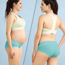 Load image into Gallery viewer, Intimate Portal Maternity Underwear Under the Bump Pregnancy Postpartum Panties Womens Cotton Briefs 6-Pk Blooms L