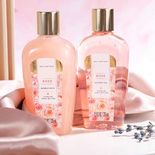 Load image into Gallery viewer, Spa Luxetique Spa Gift Basket, Rose Bath Gift Baskets, Bath Gifts for Women, Luxury 8 Pcs Home Bath Gift Set Includes Bath Bombs, Bath Salts, Bubble Bath, Body Lotion, Best Gift Set for Women.