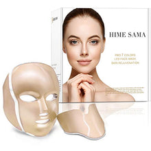 Load image into Gallery viewer, HIME SAMA Led Face Mask, Pro 7 Color Led Face Mask Skincare for Face and Neck, Facial Care Mask & Optical Cosmetic Mask Portable for Home and Travel Use