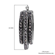 Load image into Gallery viewer, Hematite Stylish Hoops Hoop Earrings Stainless Steel Fashion Costume Jewelry for Women Ct 1.6