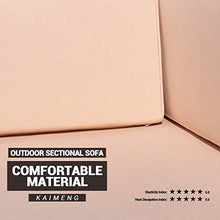 Load image into Gallery viewer, KaiMeng 8 Piece Patio Sofas Furniture Outdoor Lawn Garden Rattan Sets, Black Brown Wicker Conversation Sets Sectional Sofa with Seat Cushions and Single Sofa