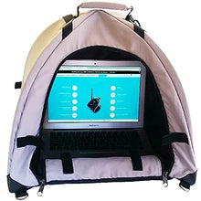 Load image into Gallery viewer, Laptop Tent Sun Shade & Water-Resistant Laptop Bag with Glare Shield, Shoulder Strap, Portable Case for Working Outside | Foldable | Privacy Cover Hood | Heat & Light Reflective Outdoor UV Material