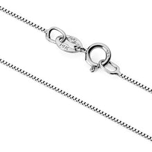 Load image into Gallery viewer, 14K Solid White Gold Pendant Necklace | Round Cut Cubic Zirconia Solitaire | 2.0 Carat | 16 Inch .60mm Box Link Chain | With Gift Box