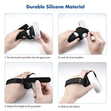 Load image into Gallery viewer, KIWI design Silicone Grip Cover for Meta/Oculus Quest 2 Accessories, Protector with Knuckle Straps (Black, 1 Pair)
