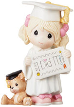 Load image into Gallery viewer, Precious Moments I Did It Graduation Girl With Teddy Bear Bisque Porcelain Home Decor Collectible Figurine 173014