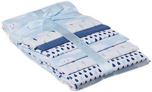 Load image into Gallery viewer, Luvable Friends Unisex Baby Cotton Flannel Receiving Blankets Bundle, Boy Clouds, One Size