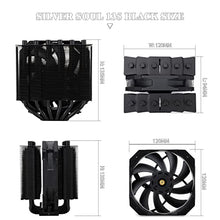 Load image into Gallery viewer, Thermalright Silver Soul 135 Black Dual Tower CPU Air Cooler, 6x6mm Heat Pipes, 135mm Height, D12Pro PWM Fan, Aluminium Heatsink Cover, AGHP Technology, for AMD AM4/Intel LGA1700/1200/1150/1151