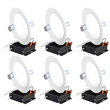 Load image into Gallery viewer, Sunco Lighting 6 Pack 6 Inch Slim LED Downlight with Junction Box, 14W=100W, 850 LM, Dimmable, 3000K Warm White, Recessed Jbox Fixture, Simple Retrofit Installation - ETL & Energy Star