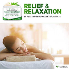 Load image into Gallery viewer, Ramina Natural Hemp Extract Pain Relief Cream - Made in USA - Potent Turmeric, MSM & Arnica - Relieves Inflammation, Muscle, Joint, Back, Knee, Nerves & Arthritis Pain - Non-GMO - 2 fl. oz