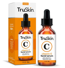 Load image into Gallery viewer, TruSkin Vitamin C Serum for Face, Anti Aging Serum with Hyaluronic Acid, Vitamin E, Organic Aloe Vera and Jojoba Oil, Hydrating & Brightening Serum for Dark Spots, Fine Lines and Wrinkles, 1 fl oz