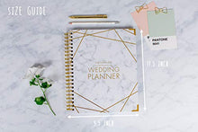 Load image into Gallery viewer, Wedding Planner Marble Gold - Undated Bridal Planning Diary Organizer - Hard Cover, Pockets & Online Support