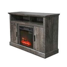 Load image into Gallery viewer, PatioFestival Electric Fireplace TV Stand Entertainment Center Corner Fire Place Heaters Tv Console with Generic Rustic Furniture for TVs up to 42" Wide, Rustic