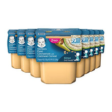 Load image into Gallery viewer, Gerber Baby Food 2nd Foods, Mixed Cereal, Pears & Cinnamon with Oatmeal Puree, 4 Ounce Tubs, 2-Pack (Pack of 8)