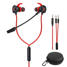 Load image into Gallery viewer, BlueFire Wired Gaming Earphone 3.5 MM E-Sport Earphone Noise Cancelling Stereo Bass Gaming Headphone with Adjustable Mic for PS4, Xbox One, Laptop, Cellphone, PC (Red)