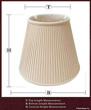 Load image into Gallery viewer, Royal Designs deep Empire Side Pleat Basic Lamp Shade, White, 9 x 18 x 14