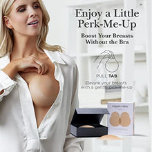 Load image into Gallery viewer, Nippies Nipple Covers for Women - Added Lift Adhesive Silicone Nipple Pasties - Reusable Sticky Breast Covers - Caramel, 1.5