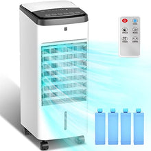 Load image into Gallery viewer, SEEPER Portable Evaporative Cooler, Strong Wind Speed Tower Fan w/Cooling Function, 12h Timer, 20ft Remote Control, 3 Modes Quiet Air Conditioner for Home, Small Room & Office