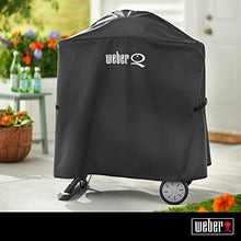 Load image into Gallery viewer, Weber-Stephen Products 7113 Grill Cover , Black , Full length cover fits Q100/1000 and Q 200/2000 when mounted to Q Portable Cart
