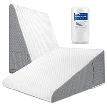 Load image into Gallery viewer, Forias Wedge Pillows 12" Bed Wedge Pillow for Sleeping Acid Reflux After Surgery Triangle Pillow Wedge for Sleeping Gerd Snoring, Air Layer Wedge Cover|Memory Foam Top