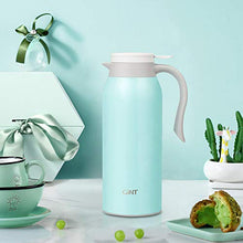 Load image into Gallery viewer, GiNT 51 Oz Stainless Steel Thermal Coffee Carafe, Double Walled Vacuum Thermos, 12 Hour Heat Retention, 1.5 Liter Tea, Water, and Coffee Dispenser (Upgraded version Blue)