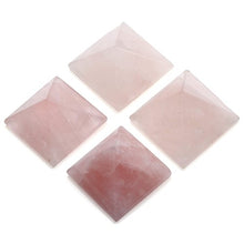 Load image into Gallery viewer, Top Plaza Chakra Prymaid Rose Quartz Green Aventurine Feng Shui Spiritual Reiki Healing Crystal Energy Statue Pyramid Figurines Decoration 1-1 1/4 Inch(Rose Quartz)