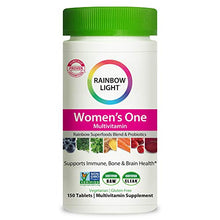 Load image into Gallery viewer, Rainbow Light Women’s One Multivitamin for Women with Vitamin C, Vitamin D, & Zinc for Immune Support, Clinically Proven Absorption of 7 Key Nutrients, Non-GMO, Vegetarian & Gluten Free, 150 Tablets