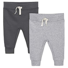 Load image into Gallery viewer, Grow by Gerber Baby Boys Organic 2-Pack Pants, Grey, 12 Months