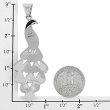 Load image into Gallery viewer, Peacock in Turquoise Pendant Necklace 925 Sterling Silver & Genuine Turquoise 20" (Turquoise)